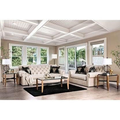  Furniture of America Parshall Stationary Leather Look Sofa SM2272-SF IMAGE 2