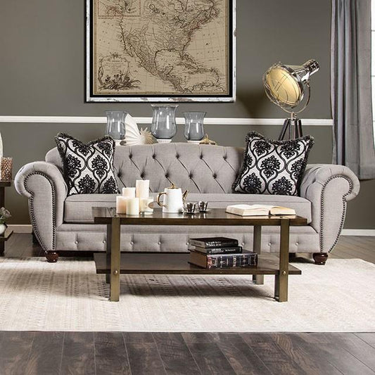  Furniture of America Viviana Stationary Fabric Sofa SM2291-SF IMAGE 1