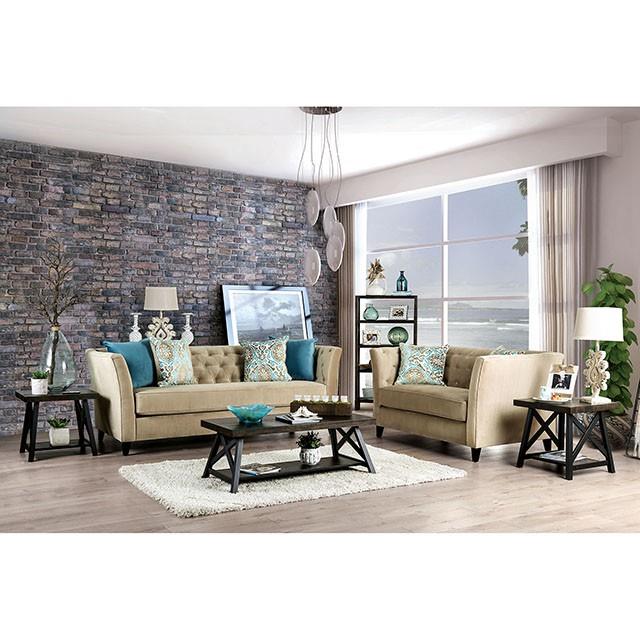  Furniture of America Monaghan Stationary Fabric Sofa SM2666-SF IMAGE 2