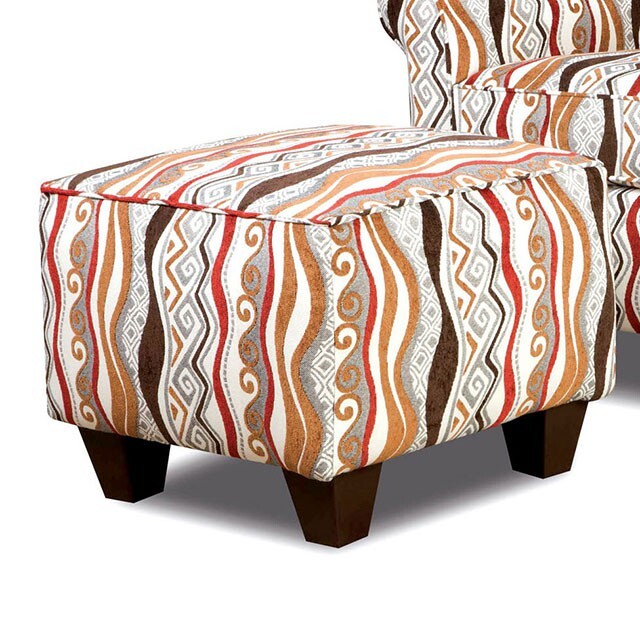  Furniture of America Inverness Fabric Ottoman SM5047-OT IMAGE 1