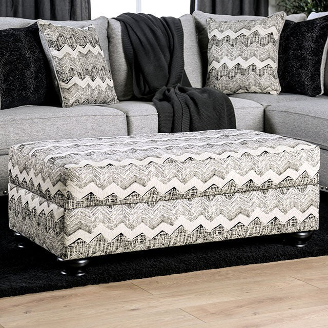  Furniture of America Pasquale Fabric Ottoman SM5150-OT IMAGE 1