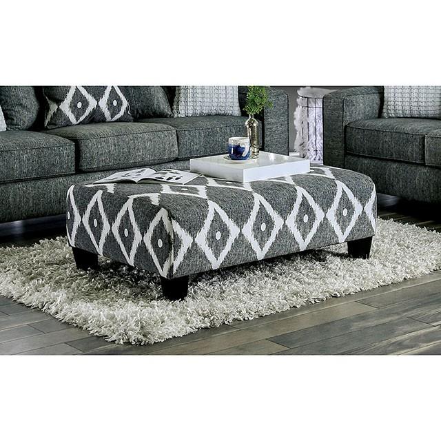  Furniture of America Basie Fabric Ottoman SM5156-OT IMAGE 2