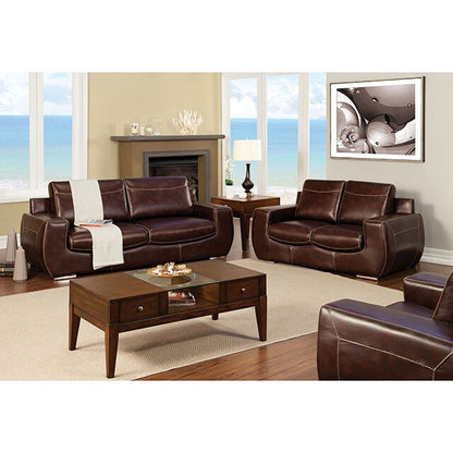  Furniture of America Tekir Stationary Leather Loveseat SM6031-LV IMAGE 2