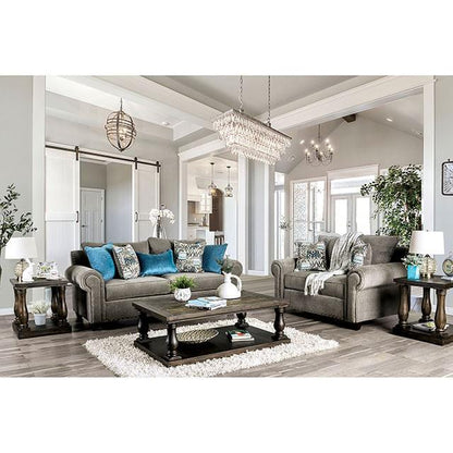  Furniture of America Mott Stationary Fabric Sofa SM6155-SF IMAGE 2