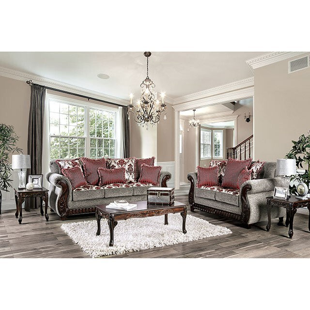  Furniture of America Whitland Stationary Fabric Loveseat SM6219-LV IMAGE 2