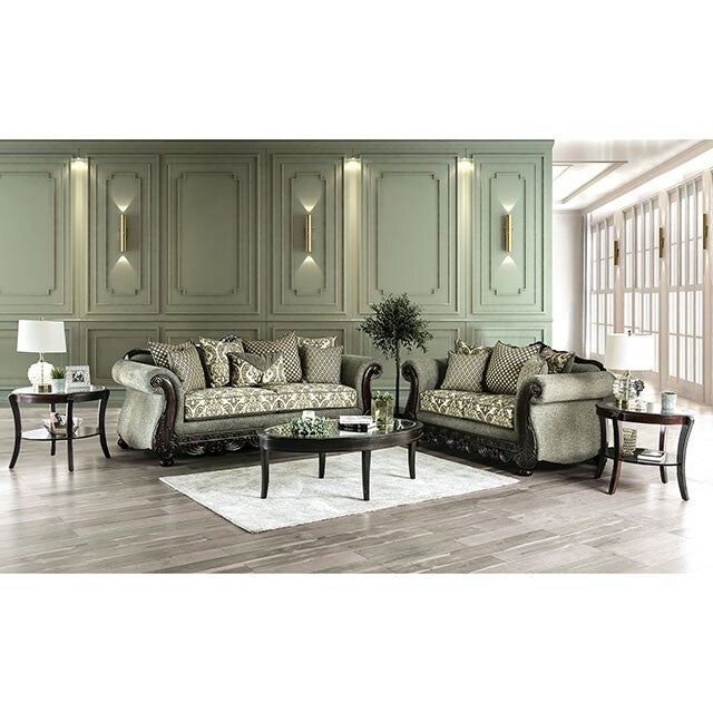  Furniture of America Justina Stationary Fabric Loveseat SM6422-LV IMAGE 2