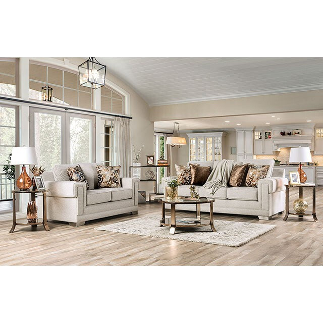  Furniture of America Emely Stationary Fabric Sofa SM6437-SF IMAGE 2