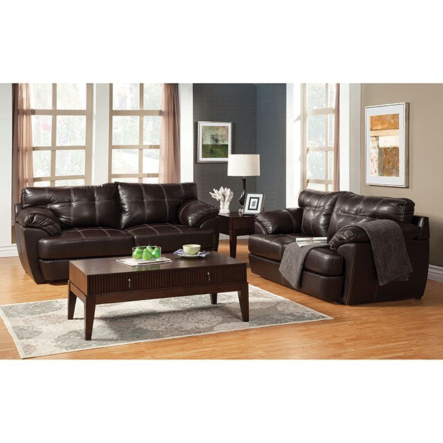  Furniture of America Morton Stationary Leather Chair SM6603-CH IMAGE 2