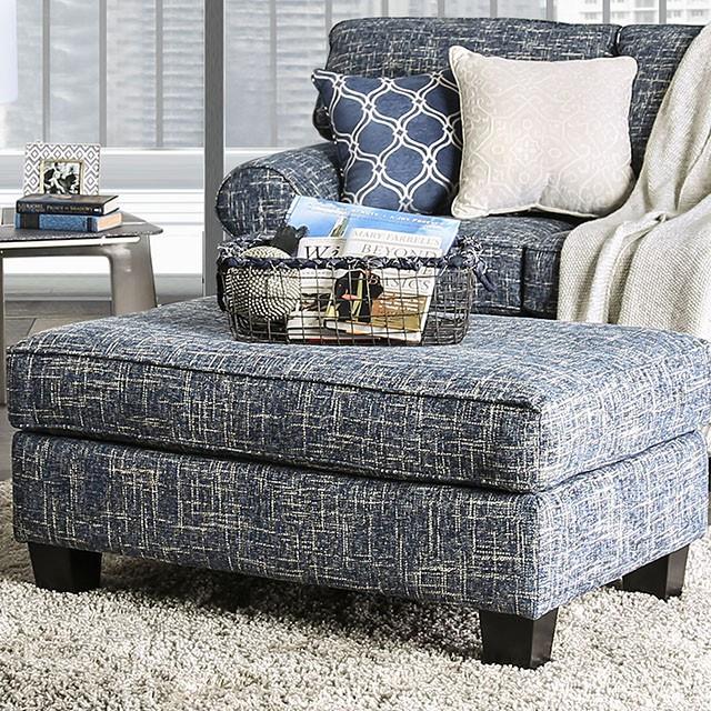 Furniture of America Pierpont Fabric Ottoman SM8010-OT IMAGE 1