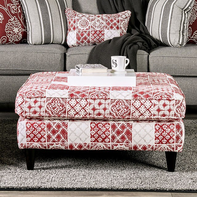  Furniture of America Ames Fabric Ottoman SM8250-OT IMAGE 1