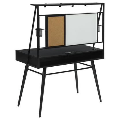Coaster Furniture Jessie 801404 47-inch Writing Desk with Whiteboard and USB - Black IMAGE 3
