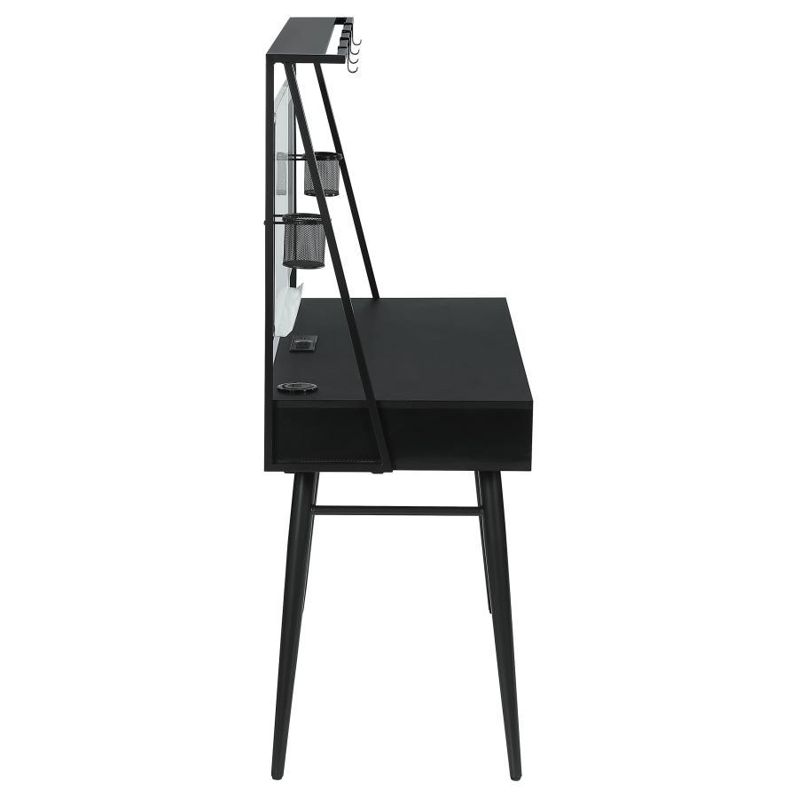 Coaster Furniture Jessie 801404 47-inch Writing Desk with Whiteboard and USB - Black IMAGE 4