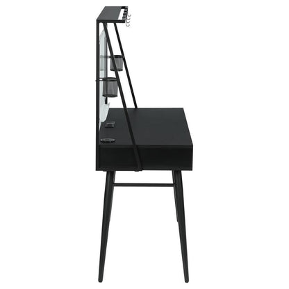 Coaster Furniture Jessie 801404 47-inch Writing Desk with Whiteboard and USB - Black IMAGE 4
