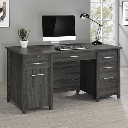 Coaster Furniture Dylan 801576 60-inch 4-Drawer Lift Top Office Desk - Weathered Grey IMAGE 11