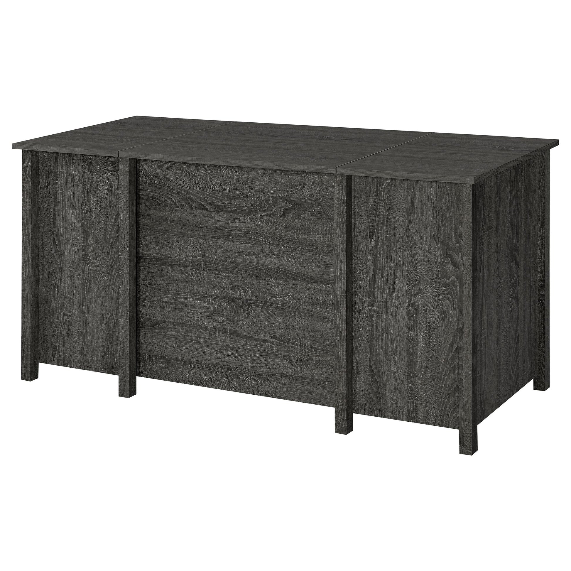  Coaster Furniture Dylan 801576 60-inch 4-Drawer Lift Top Office Desk - Weathered Grey IMAGE 7