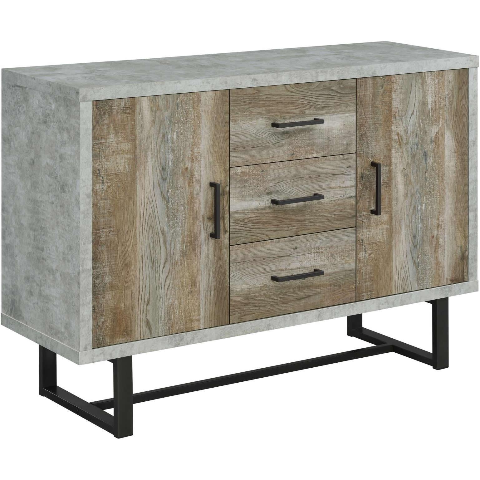 Coaster Furniture Abelardo 953565 3-Drawer Engineered Wood Cabinet - Weathered Oak IMAGE 1