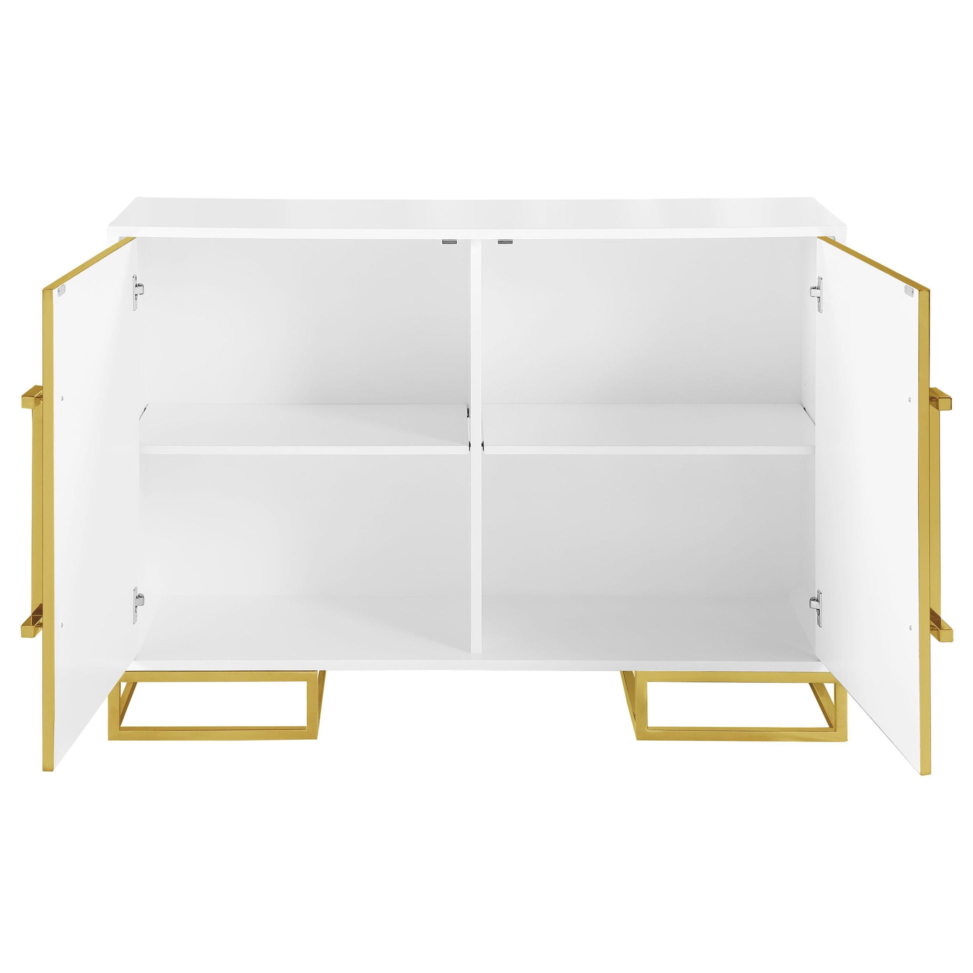 Coaster Furniture Elsa 959594 2-door Wood Storage Accent Cabinet - White and Gold IMAGE 3