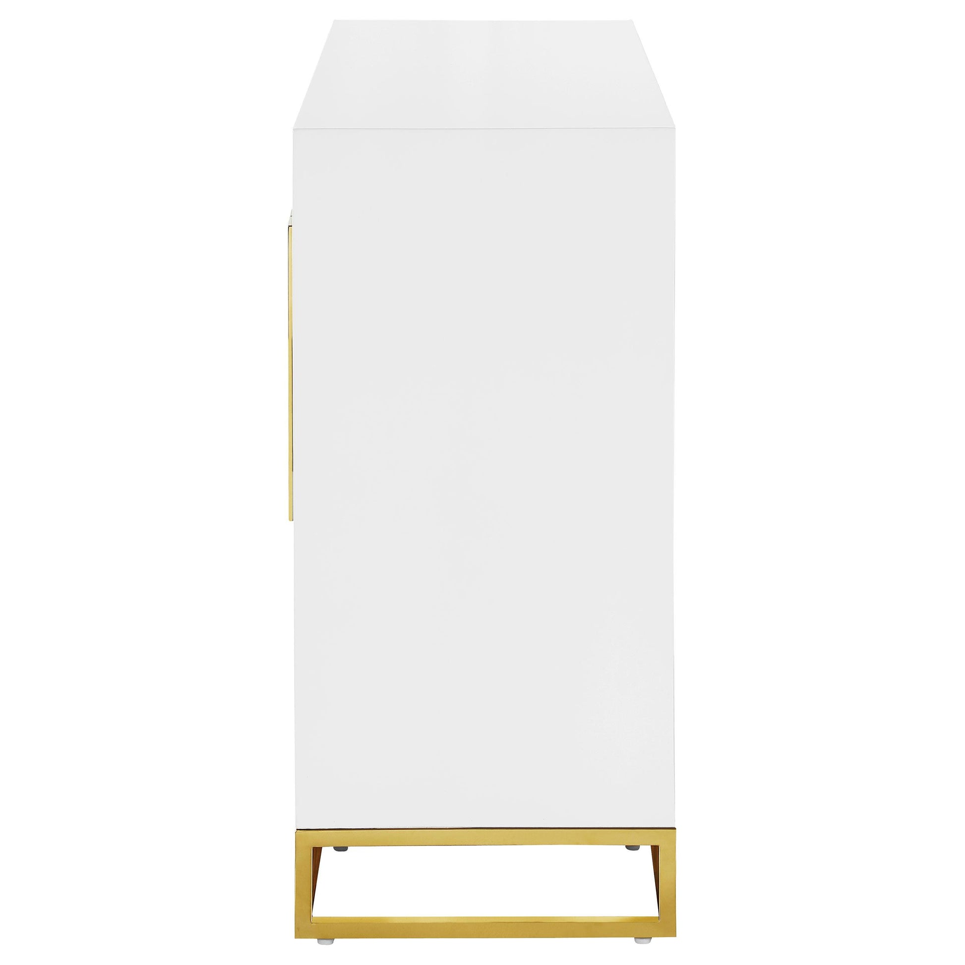 Coaster Furniture Elsa 959594 2-door Wood Storage Accent Cabinet - White and Gold IMAGE 5