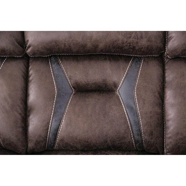  Furniture of America Flint Leather Look Recliner CM6565-CH IMAGE 7