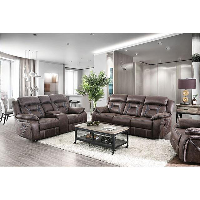  Furniture of America Flint Leather Look Recliner CM6565-CH IMAGE 9