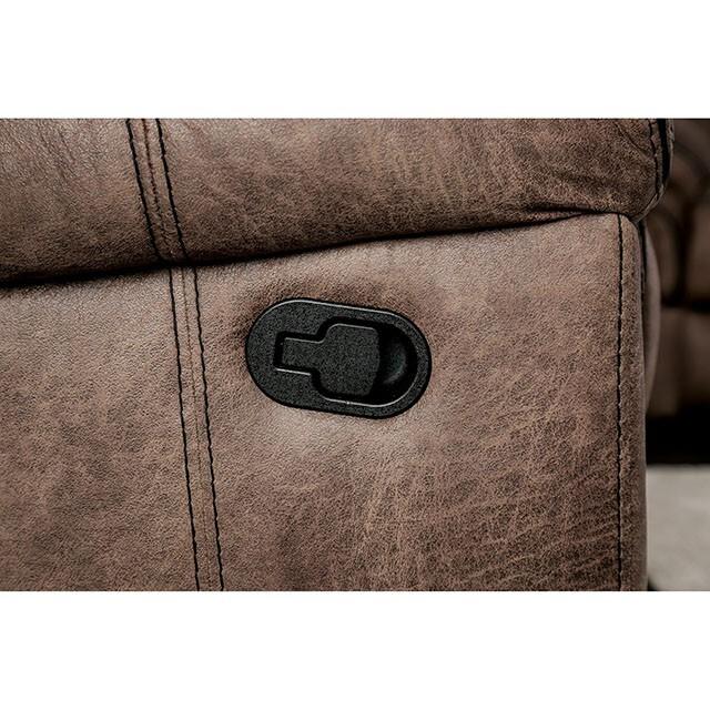  Furniture of America Celia Leather Look Recliner CM6583-CH IMAGE 3