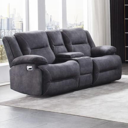 Generation Trade Belmont 684041 Loveseat - Dark Grey Fabric IMAGE 1