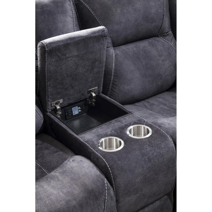 Generation Trade Belmont 684041 Loveseat - Dark Grey Fabric IMAGE 2