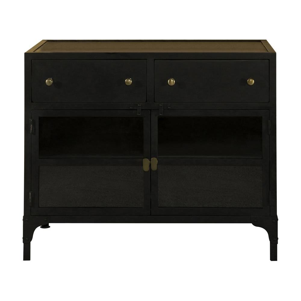 Coaster Furniture Sadler 951761 2-Drawer Metal Accent Storage Cabinet - Matte Black IMAGE 3