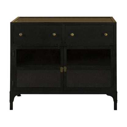 Coaster Furniture Sadler 951761 2-Drawer Metal Accent Storage Cabinet - Matte Black IMAGE 3