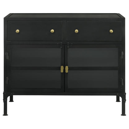 Coaster Furniture Sadler 951761 2-Drawer Metal Accent Storage Cabinet - Matte Black IMAGE 5