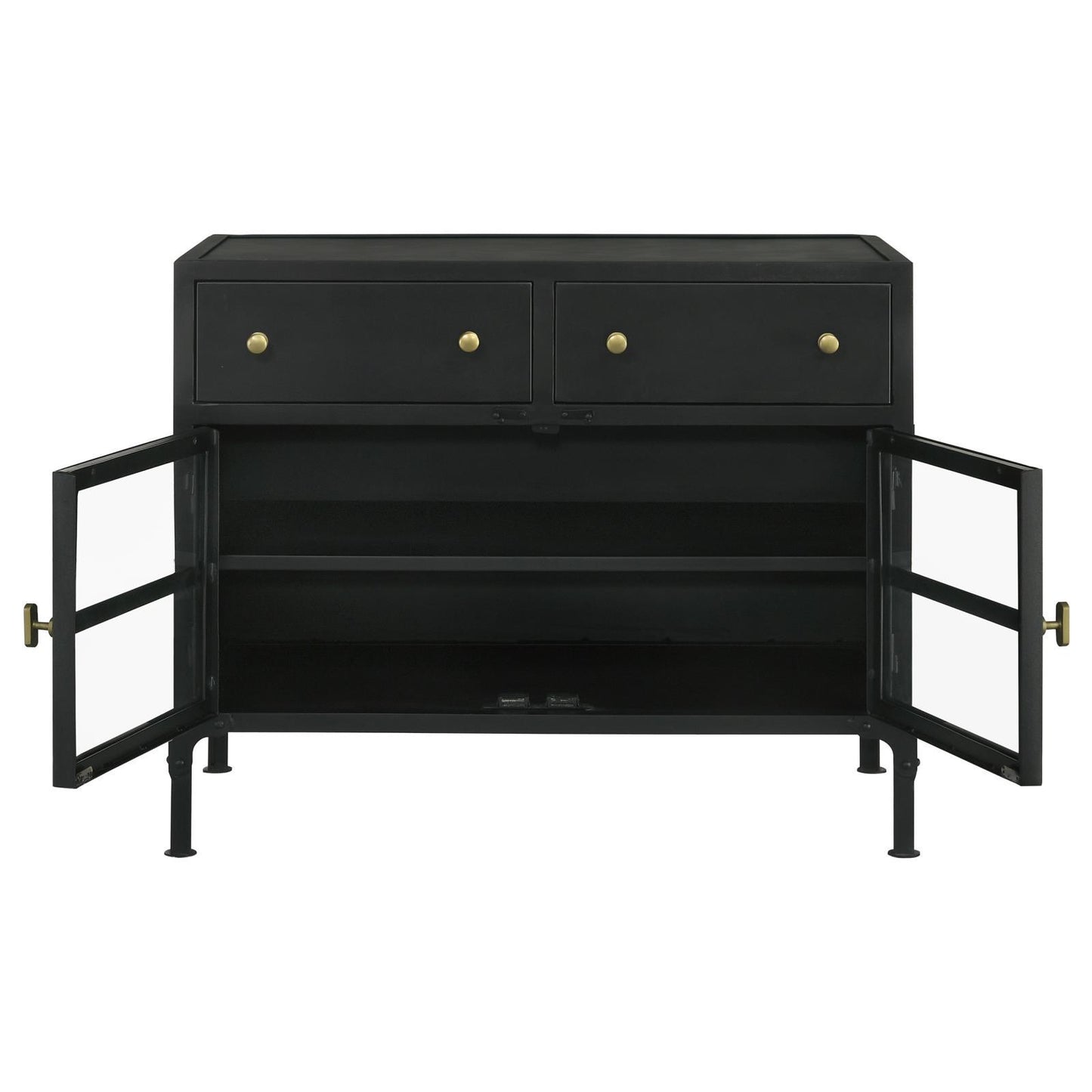 Coaster Furniture Sadler 951761 2-Drawer Metal Accent Storage Cabinet - Matte Black IMAGE 6