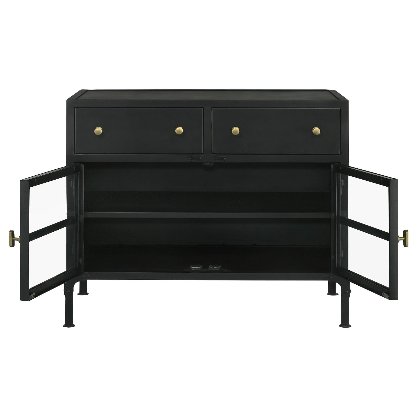 Coaster Furniture Sadler 951761 2-Drawer Metal Accent Storage Cabinet - Matte Black IMAGE 6