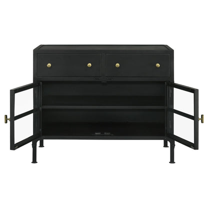 Coaster Furniture Sadler 951761 2-Drawer Metal Accent Storage Cabinet - Matte Black IMAGE 6