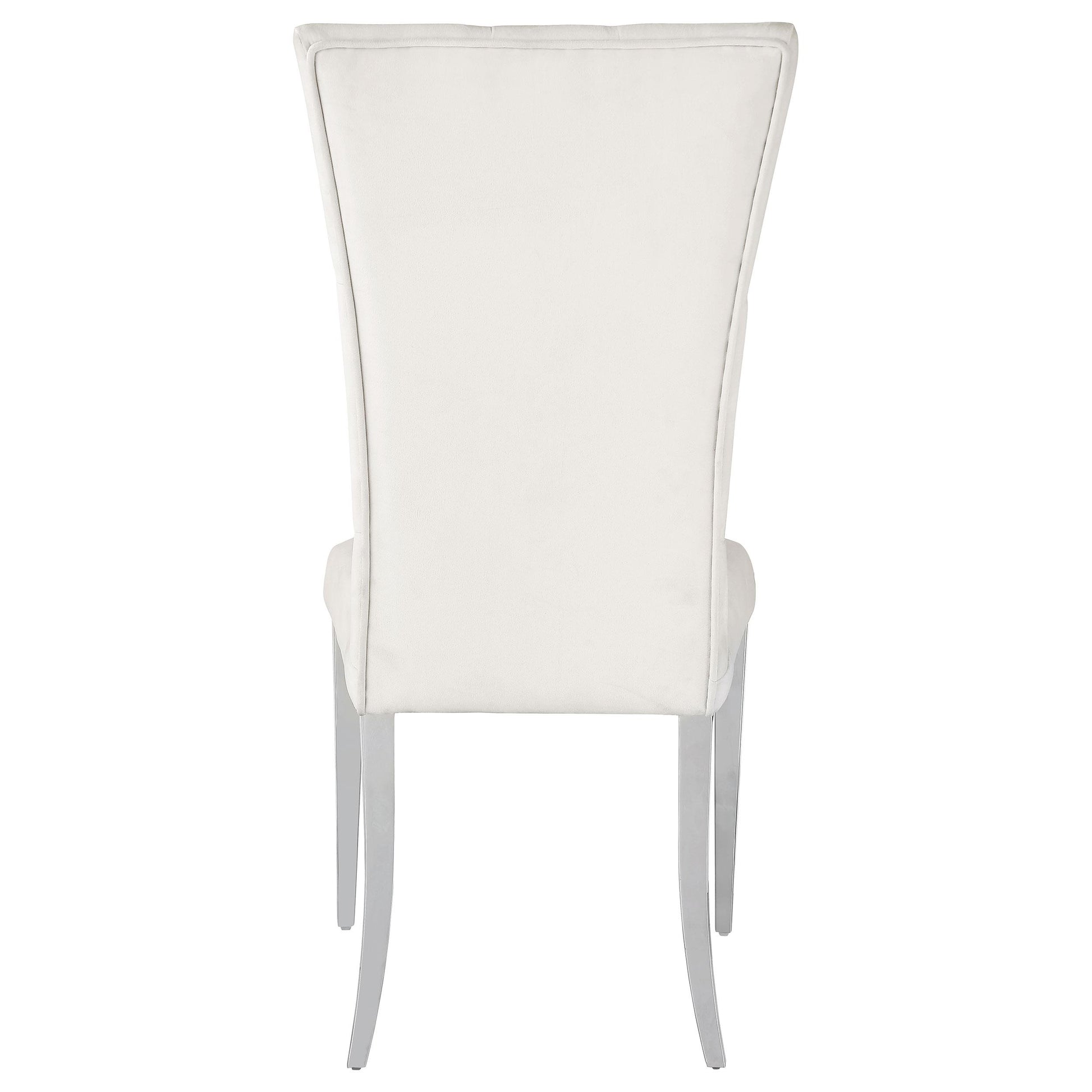 Coaster Furniture Kerwin 111102 Velvet Upholstered Dining Side Chair - White IMAGE 6