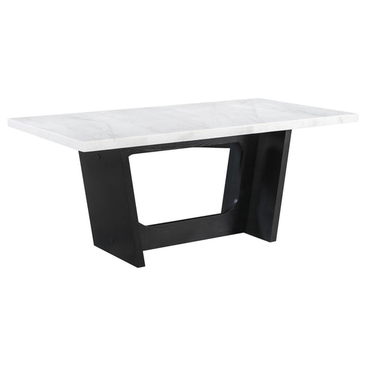 Coaster Furniture Osborne 115511 72-inch Marble Top Dining Table - Rustic Espresso IMAGE 1