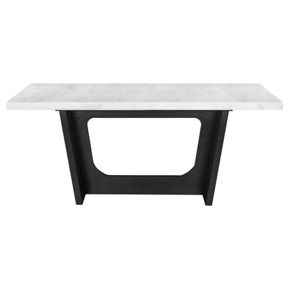Coaster Furniture Osborne 115511 72-inch Marble Top Dining Table - Rustic Espresso IMAGE 2