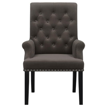 Coaster Furniture Alana 115173 Velvet Upholstered Dining Arm Chair - Brown IMAGE 2