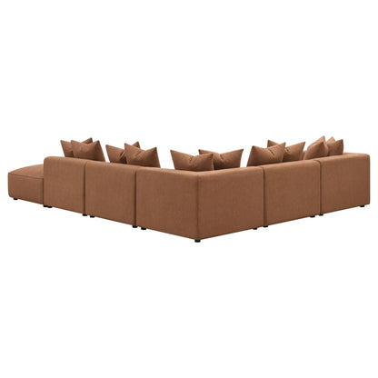 Coaster Furniture Jennifer 551591-SET 6 pc Tight Seat Modular Sectional - Terracotta IMAGE 4