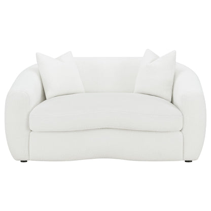Coaster Furniture Isabella 509872 Faux Sheepskin Upholstered Loveseat - Natural IMAGE 2