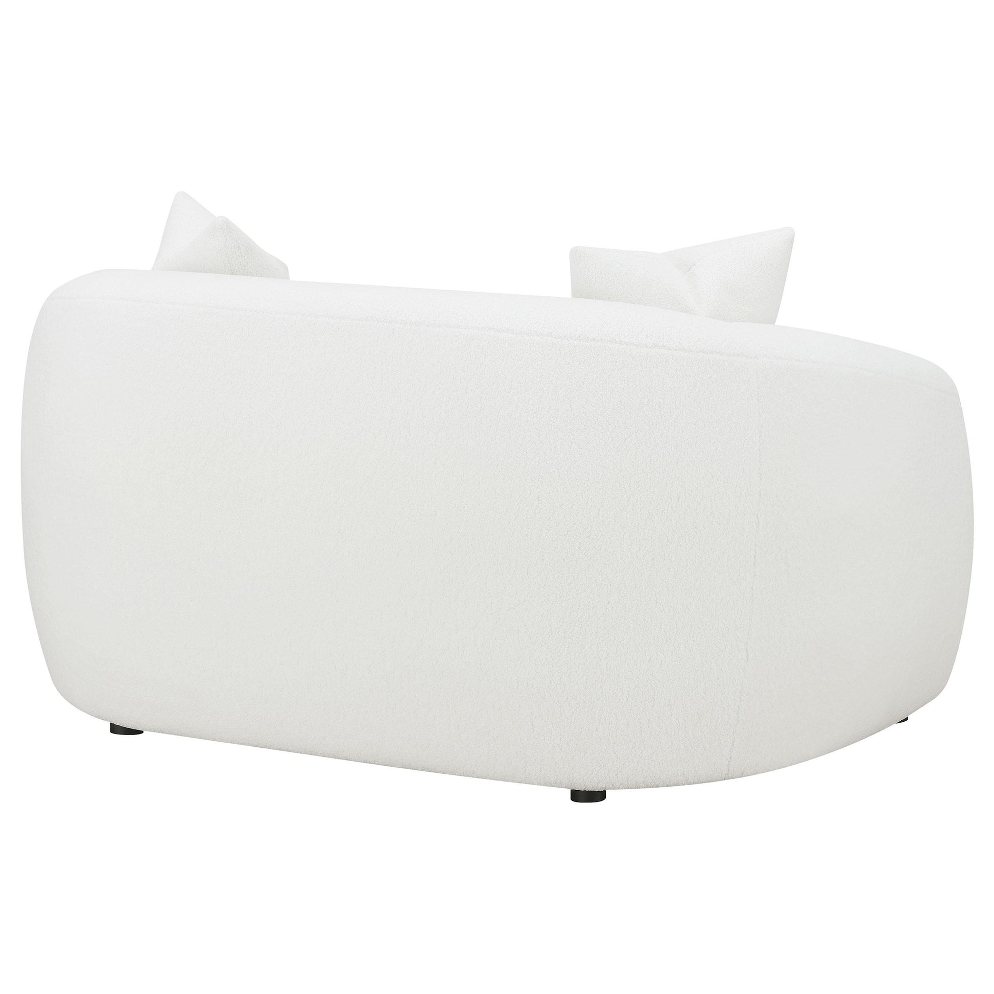 Coaster Furniture Isabella 509872 Faux Sheepskin Upholstered Loveseat - Natural IMAGE 6