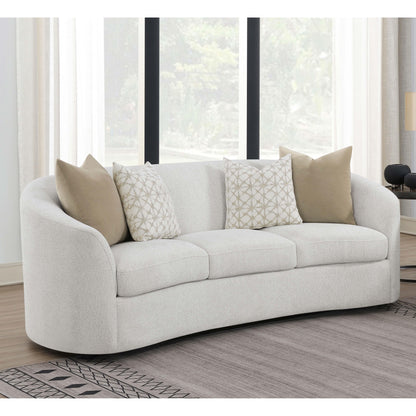  Coaster Furniture Rainn 509171 Boucle Upholstered Sloped Arm Sofa - Latte IMAGE 8