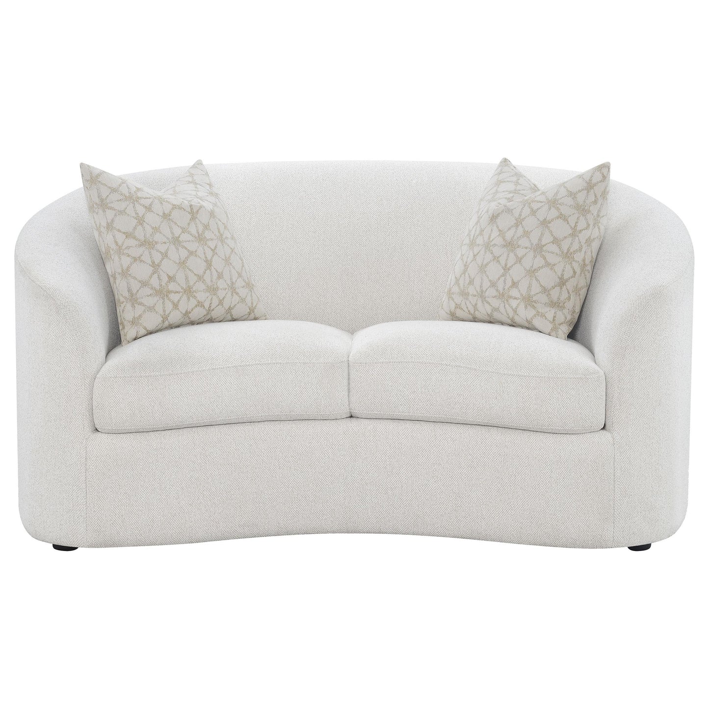 Coaster Furniture Rainn 509172 Boucle Upholstered Sloped Arm Loveseat - Latte IMAGE 2