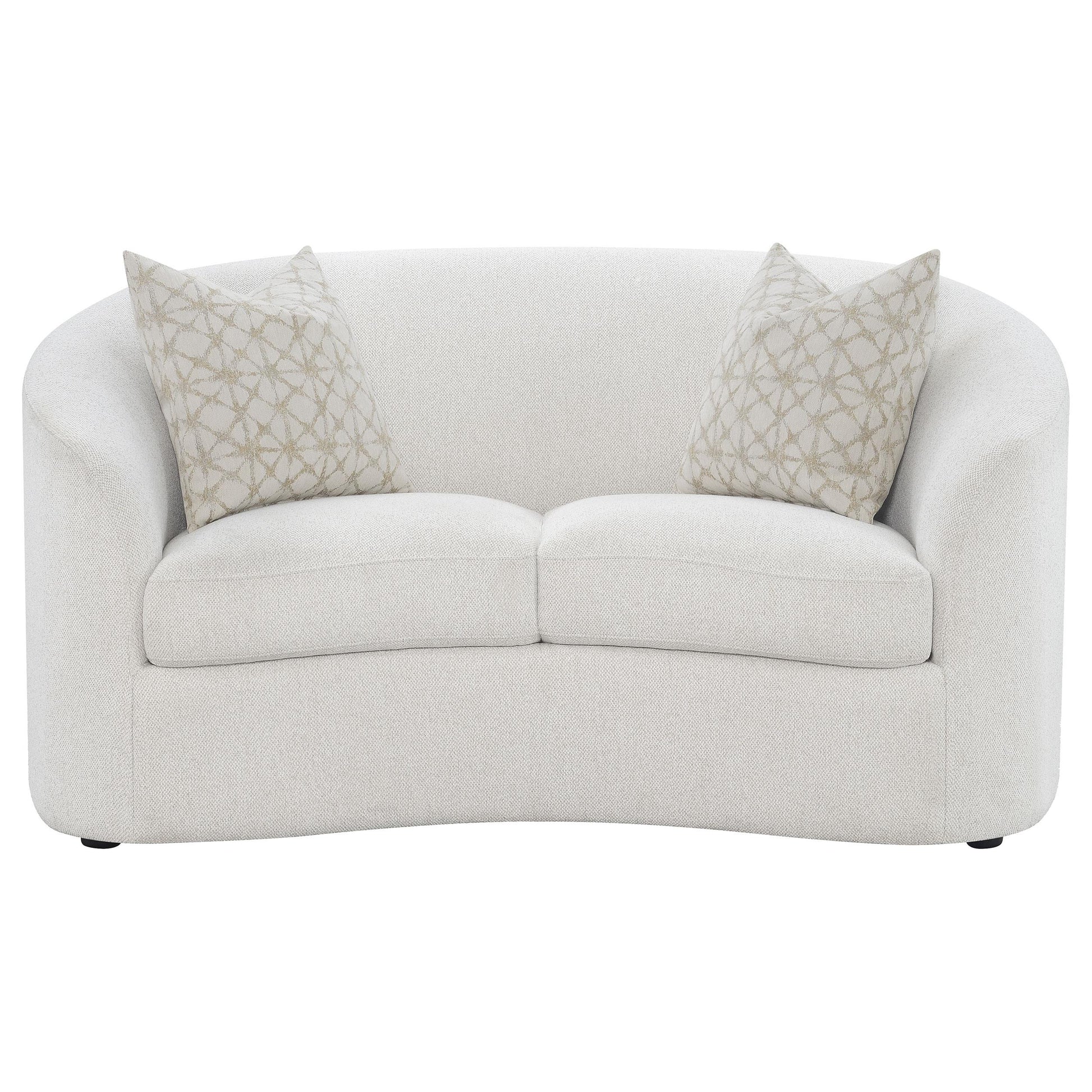 Coaster Furniture Rainn 509172 Boucle Upholstered Sloped Arm Loveseat - Latte IMAGE 2
