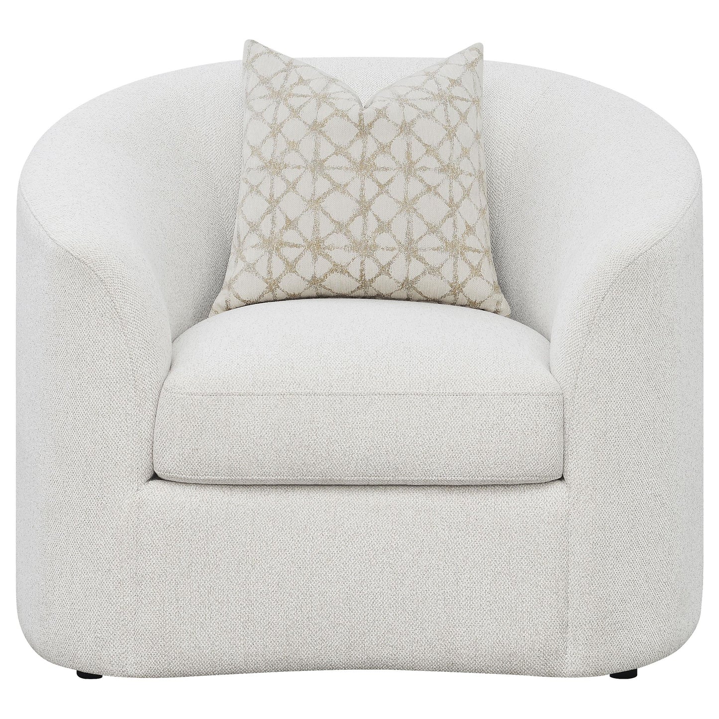 Coaster Furniture Rainn 509173 Boucle Upholstered Sloped Arm Accent Chair - Latte IMAGE 2