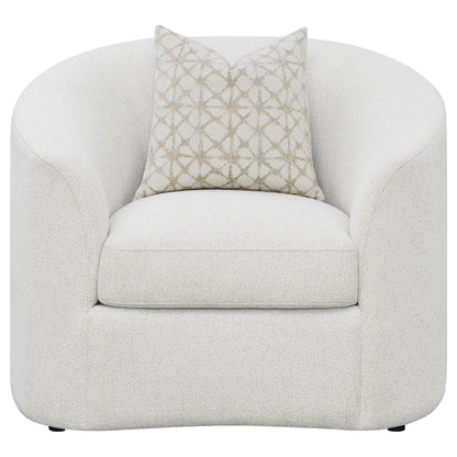Coaster Furniture Rainn 509173 Boucle Upholstered Sloped Arm Accent Chair - Latte IMAGE 2