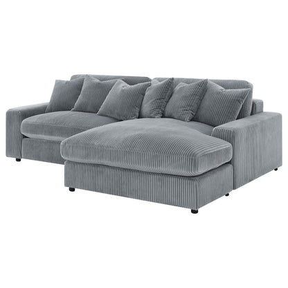 Coaster Furniture Blaine 509900 Upholstered Reversible Chaise Sectional Sofa - Fog IMAGE 4