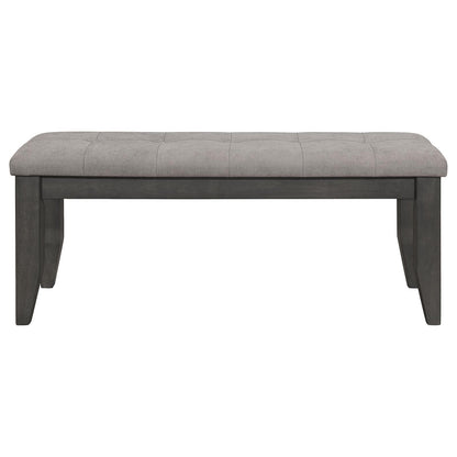 Coaster Furniture Dalila 102723GRY Fabric Upholstered Wood Dining Bench - Dark Grey IMAGE 3