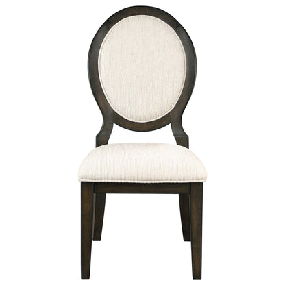 Coaster Furniture Twyla 115102 Oval Back Dining Side Chair - Dark Cocoa IMAGE 2