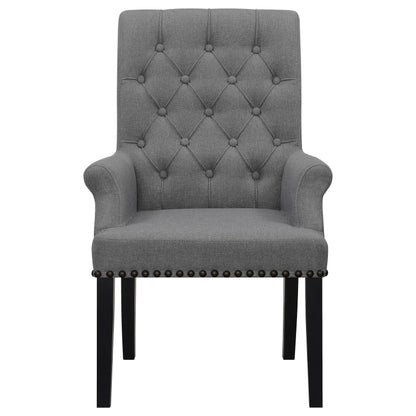 Coaster Furniture Alana 115163 Fabric Upholstered Dining Arm Chair - Grey IMAGE 2