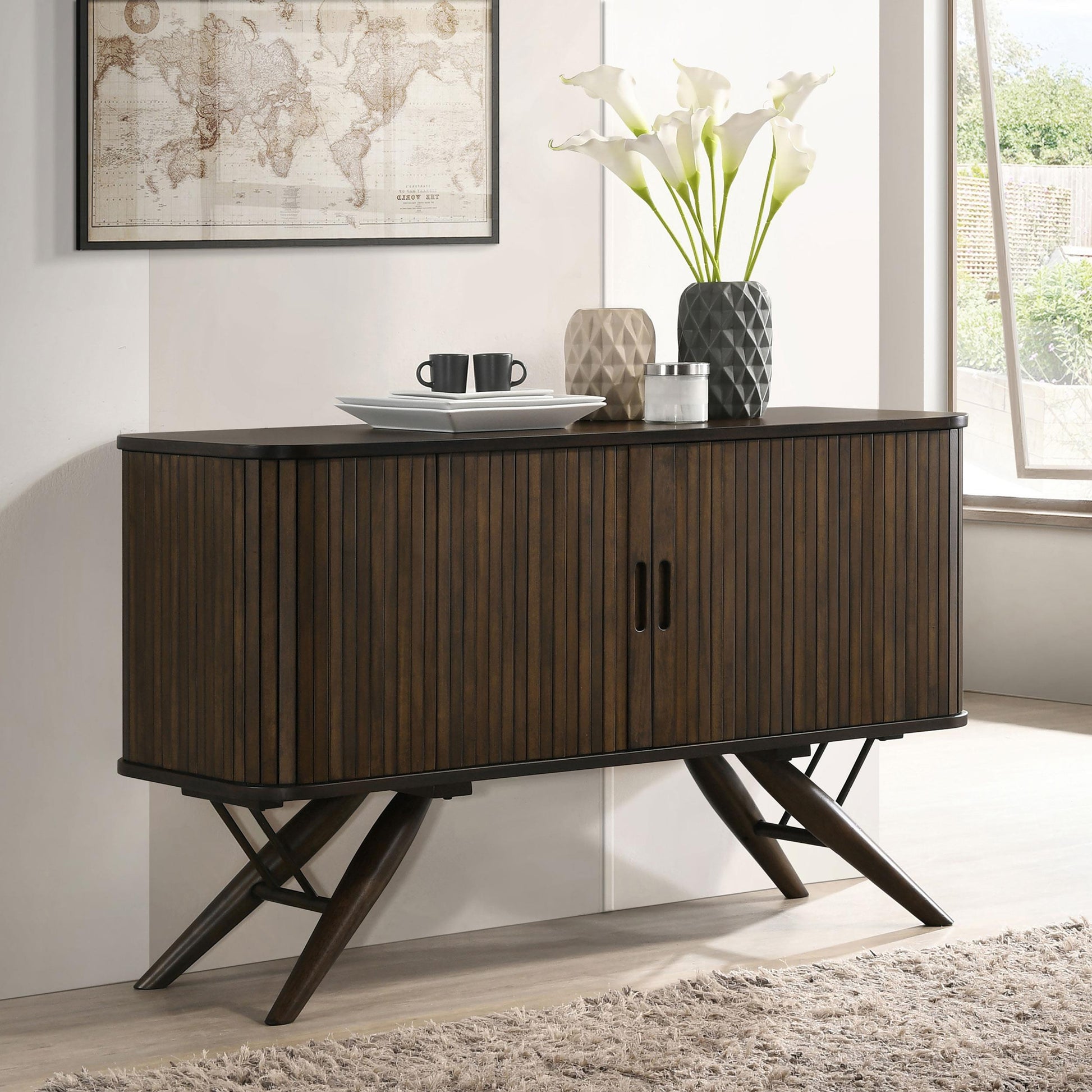 Coaster Furniture Wes 115275 2-door Sideboard Buffet Storage Cabinet - Dark Walnut IMAGE 10